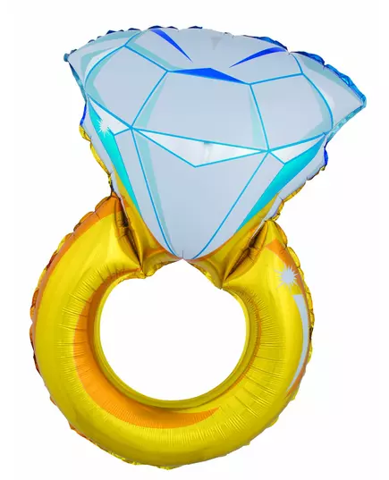 Jätteballong diamantring 105 cm