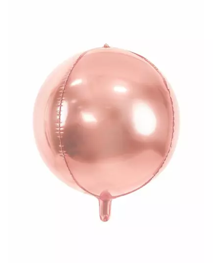 Metallisk roséguldfärgad aluminiumballong sfär 40 cm