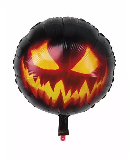 Skräckinjagande pumpaformad folieballong 45 cm