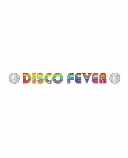 Disco fever-banderoll i kartong 15 x 213 cm