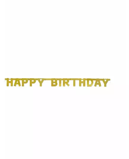 Ledad Happy Birthday-girlang gyllene 121 cm