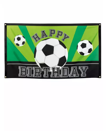 Happy birthday-fotbollsfestbanderoll 90 x 150 cm