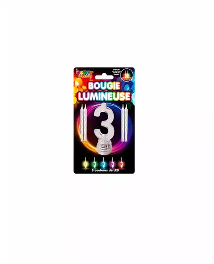 LED-ljus med siffran 3