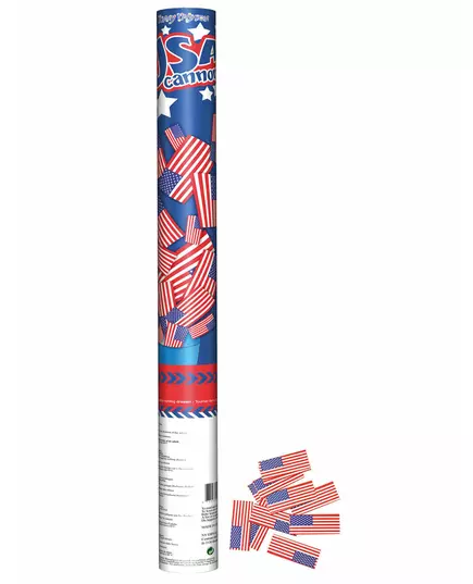 Konfettikanon med USA-flagga 60cm