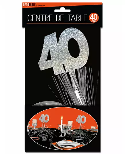 Bordsdekoration 40 år silver