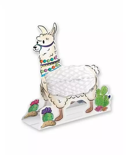 Bordsdekoration i papper vit lama 28 cm