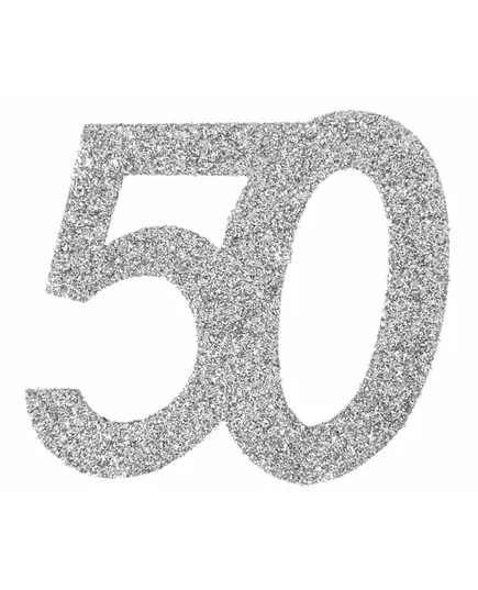 6 födelsedagskonfettin 50 år 5 x 5 cm