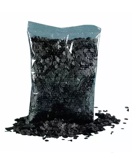 Påse med mörkgrå konfetti 200 g