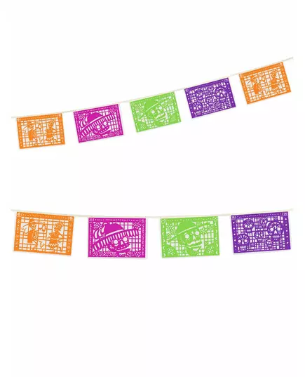 Girlang Papel picado Dia de los muertos 360 x 20 cm
