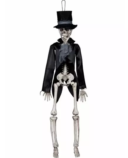 Hängande gotiskt skelett med brudklänning Halloween 45 cm