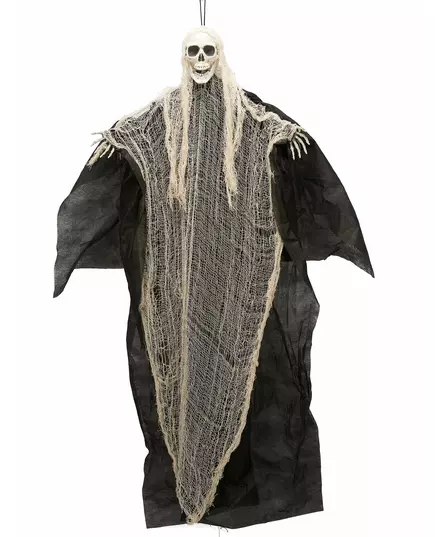 Svartvit hängande liemannedekoration Halloween 110 cm