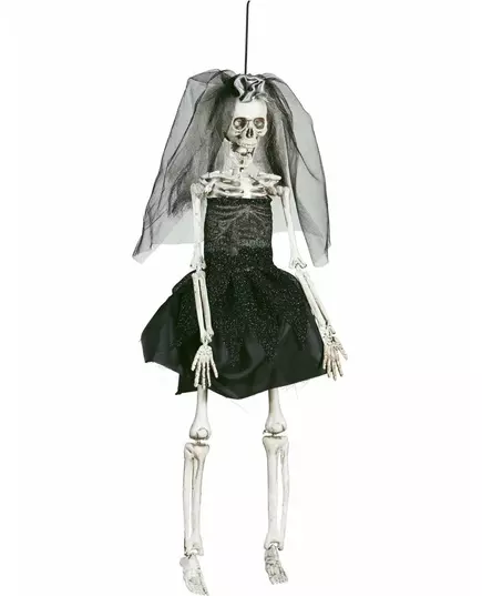 Svart bruddekoration 42 cm Halloween