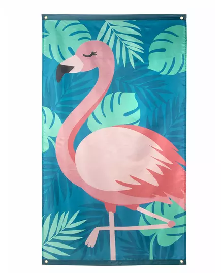 Flamingo Tropic-flagga i tyg 150 x 90 cm