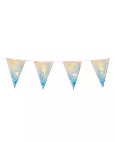 Plastgirlang 10 vimplar Sjöjungfrulagunen 30 x 20 cm