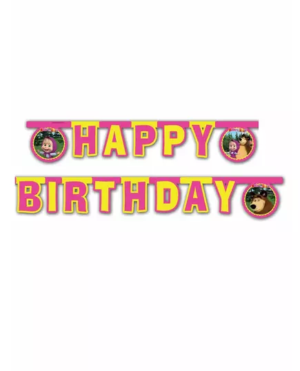 Ledad girlang Happy Birthday Masha et Michka™ 2 meter