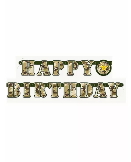 Rörlig Happy Birthday-girlang militär 1.6 meter