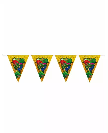 Plastvimpelgirlang Dinosaurier 6 m