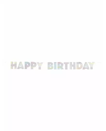 Iridescent kartonggirlang happy birthday 2,20 m