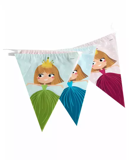 Plastgirlang med prinsessvimplar 270 cm