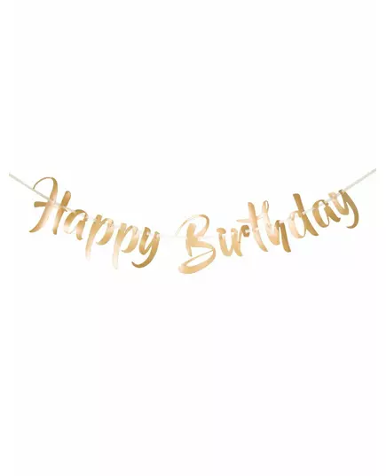 Happy Birthday-girlang i guld 1 m