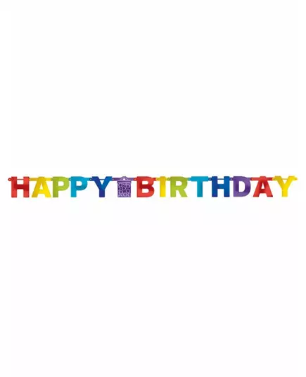Happy Birthday-girlang flerfärgad 213 cm