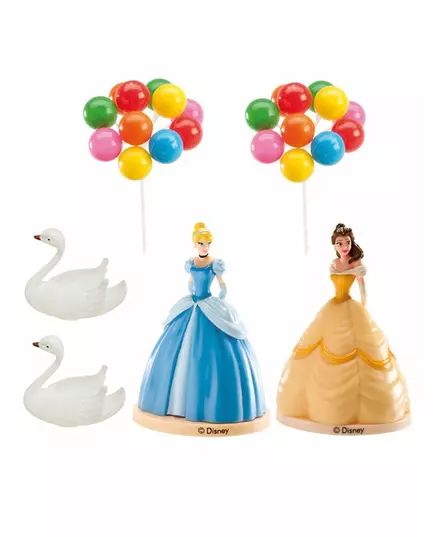 Kit med cake toppers i plast Disney™-prinsessa 8,5 cm