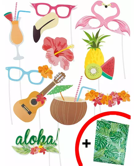 Fotobås-kit Hawaii 10 delar