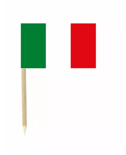 Set med 50 italienska miniflaggor på pinne 3 x 5 cm