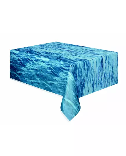 Blå plastduk med havsvågor 137 x 274 cm