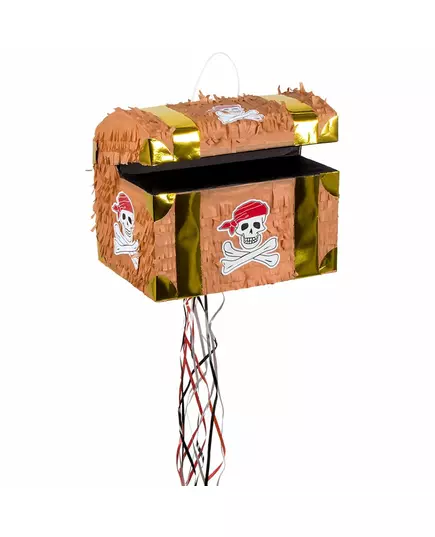 Piratskattkista-piñata 30 x 32 x 22 cm
