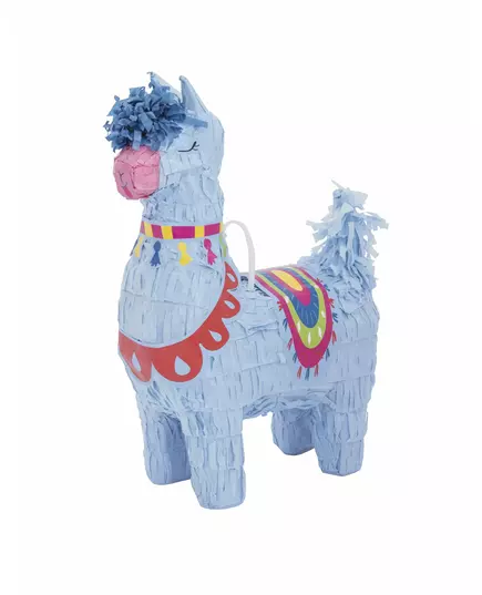 Mini-piñata lama blå 16 cm