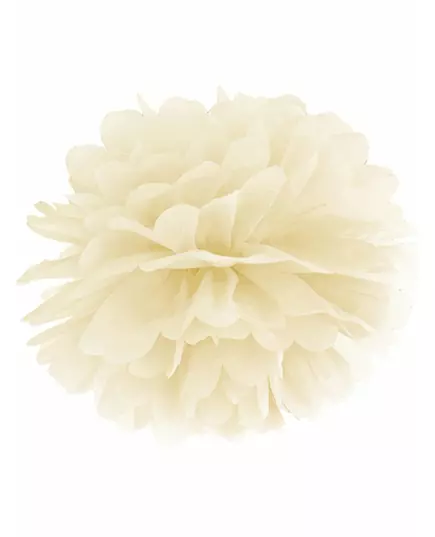 Hängande papperspompon crème 35 cm