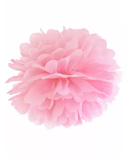 Rosa papperspompon att hänga upp 35 cm