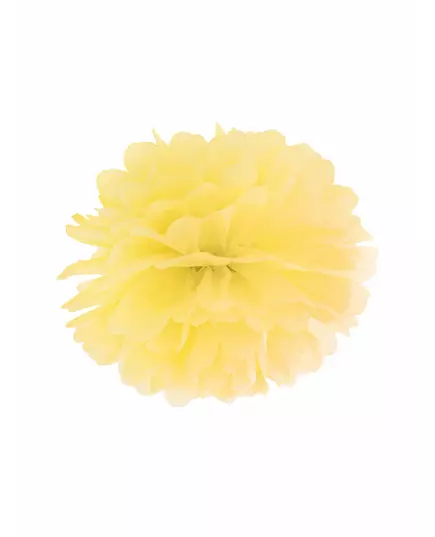 Gul hängande papperspompon 25 cm