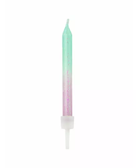 20 iriserande födelsedagsljus 6 cm