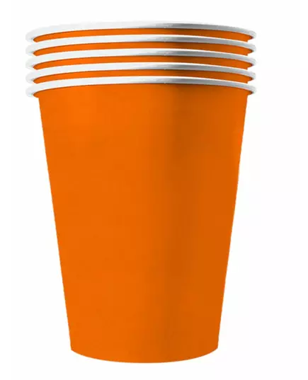20 amerikanska orange pappmuggar, återvinningsbara 53 cl