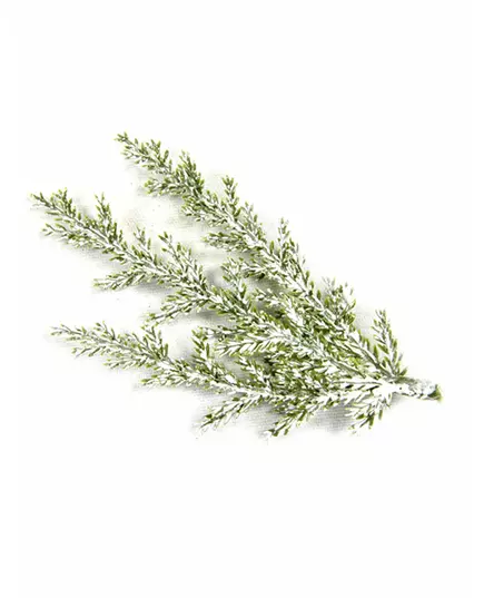 3 konstgjorda snötäckta cypressgrenar 10 cm