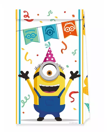 4 Minions™-påsar 22 cm