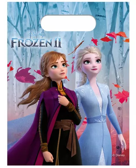 6 plastpresentpåsar Frost 2™ 23 x 16,5 cm