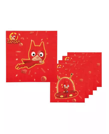 6 pappersservetter SamSam™ 33 x 33 cm