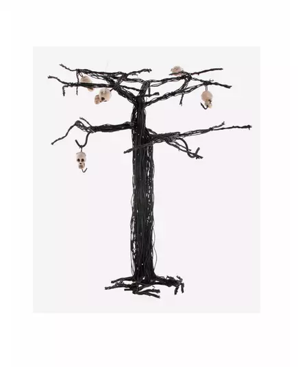 Halloween-träd med dödskallar 28 cm