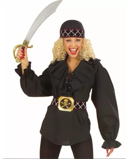 Svart piratskjorta för dam