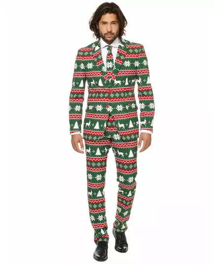 Mr. Festive grön kostym herr Opposuits™, Storlek: Medium (EU 48-50)