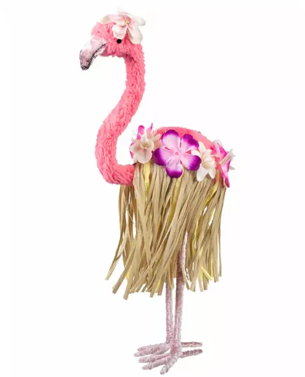 Rosa flamingodekoration på fötter 35 x 16 cm