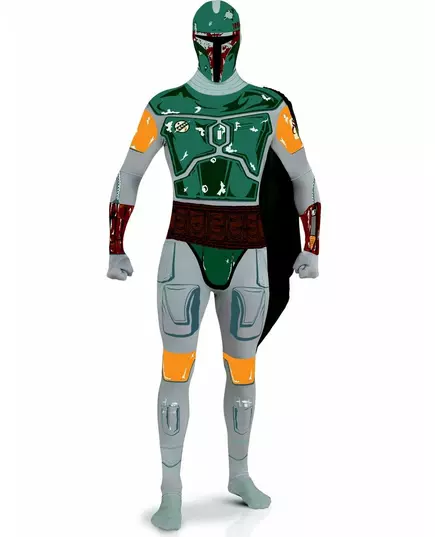 Boba Fett Star Wars™ second skin-maskeraddräkt vuxen, Storlek: Medium