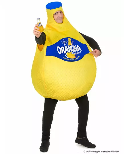 Orangina™-flaskmaskeraddräkt vuxen