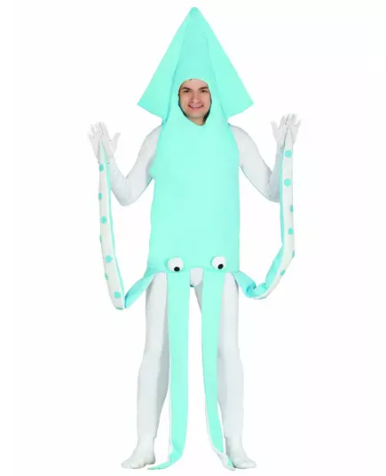 Bläckfiskmaskeraddräkt blå vuxen