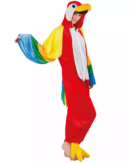 Papegojmaskeraddräkt med jumpsuit vuxen