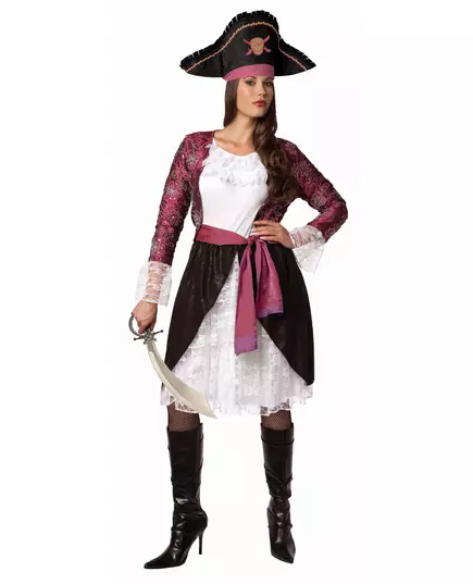 Rosa piratmaskeraddräkt dam