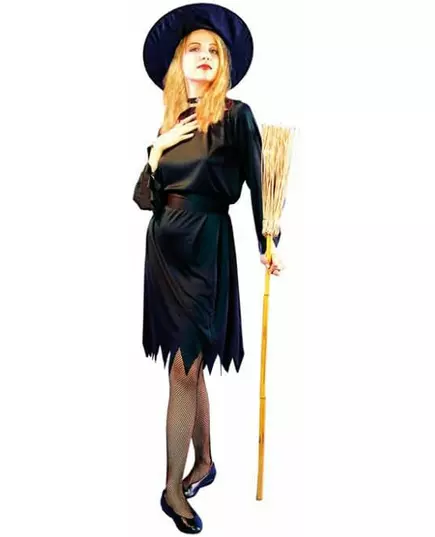 Svart häxmaskeraddräkt dam Halloween